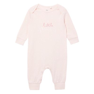 bluezoo Baby girls' star print 'Little Princess' sleepsuit